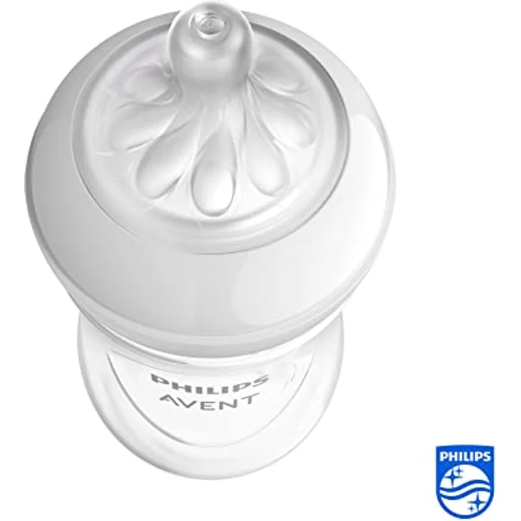 Philips Avent Babyflaschen Natural Response, Geschenkset für Neugeborene – 4 Babyflaschen, ultra soft Schnuller und Flaschenbürste, Babys von 0–12 Monaten und älter (Modell SCD838/11) – Bild 3