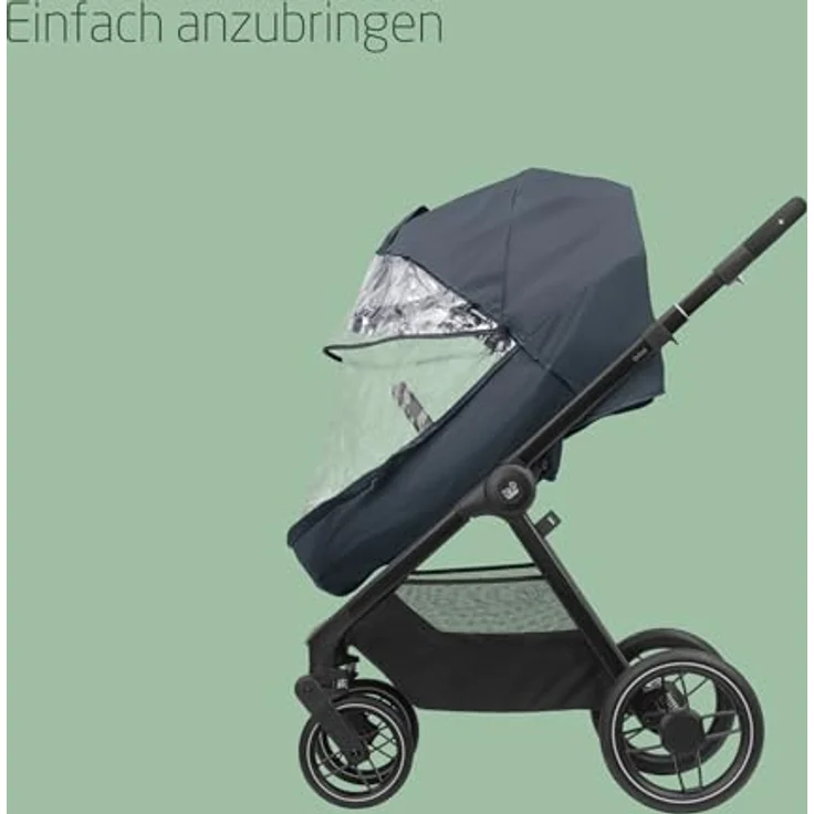 Maxi-Cosi Comfort Regenverdeck für Kinderwagen, atmungsaktiv mit Frontfenster, einfach zu befestigen, durchsichtig – Bild 4