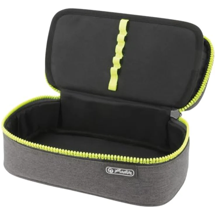 Herlitz Faulenzer Beatbox, Grey/Yellow, 1 Stück - Unbefülltes Faulenzer-Etui mit großem Hauptfach und praktischen Stifteschlaufen – Bild 5