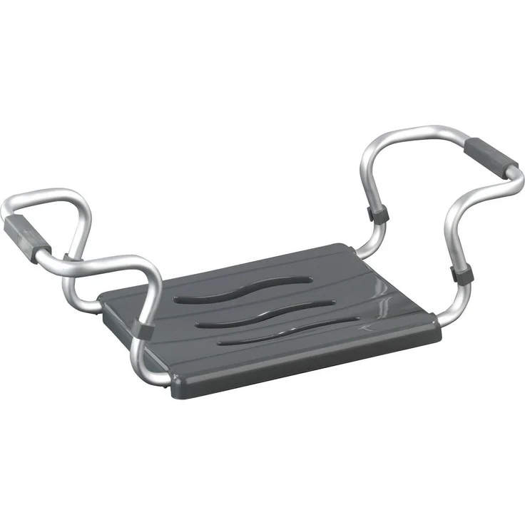 WENKO Badewannensitz Secura, belastbar bis 120 kg, silberfarben, verstellbare Breite – Bild 1