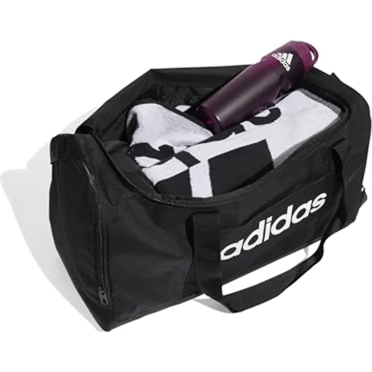 adidas Performance Sporttasche LINEAR DUFFEL M, mit verstellbarem Schulterriemen, recycelten Materialien, schwarz – Bild 6