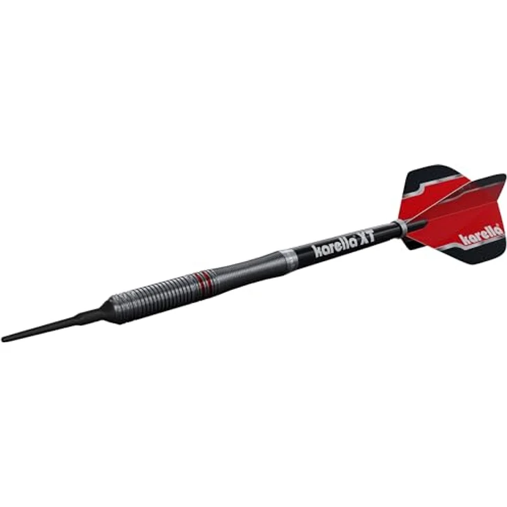 Karella Softdart Fighter 90% Tungsten Softdart, 18g, Dartpfeile mit Kunststoffspitze, für elektronische Dartscheibe, Profidart aus Wolfram, Flight und Shaft – Bild 2