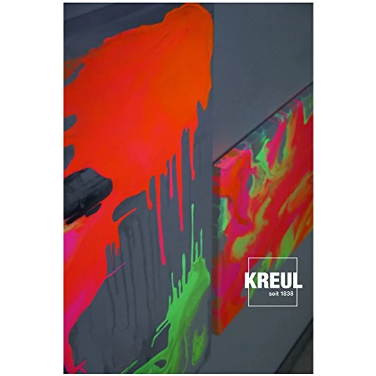KREUL Solo Goya Triton Acrylfarbe fluoreszierend grün, 750 ml, schnell trocknend, matt, wasserbasierend, studioqualitativ, gut deckend, vielseitig einsetzbar – Bild 5
