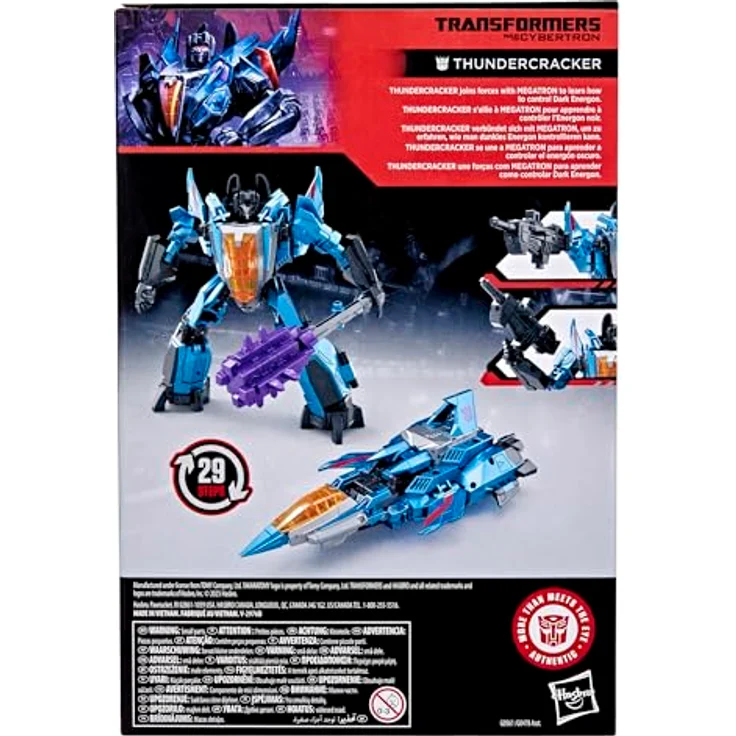 Hasbro Transformers: War for Cybertron Studio Series Voyager Class Actionfigur Thundercracker, 16 cm, mit Neutronen-Blaster und Energon-Keule – Bild 5