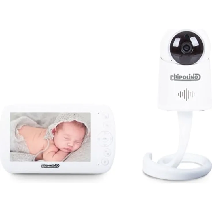 Chipolino Video-Babyphone Orion 5 Zoll LCD Nachtsicht, Musik, Temperatursensor, weiß