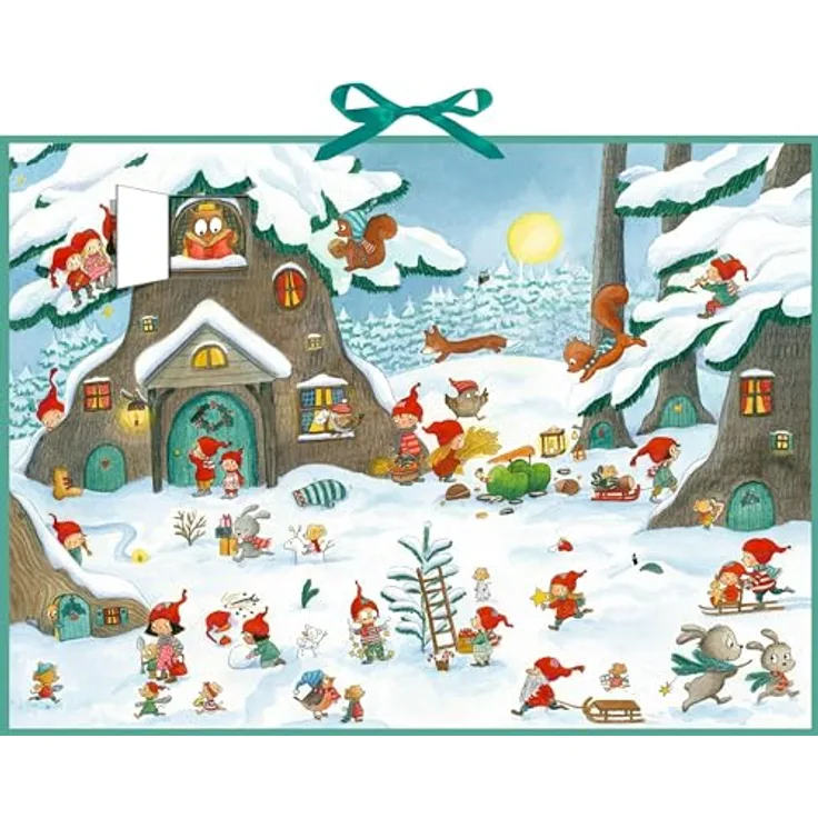 Coppenrath Verlag Wand-Adventskalender - Im Wichtel-Winterwald, festliche Adventsdekoration für Kinder