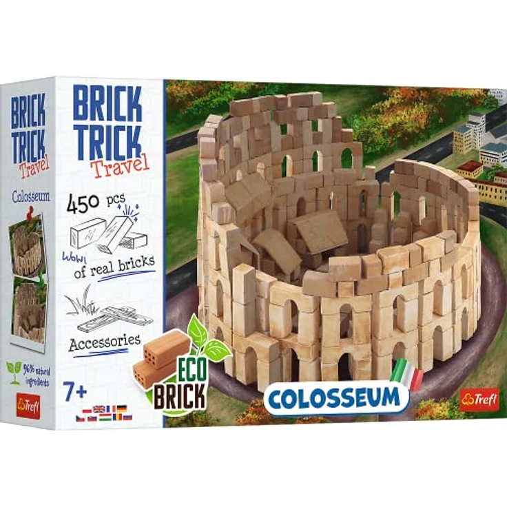Brick Trick - Brick Trick Travel: Colosseum - Kreativ-Set mit 450 EKO Bausteinen, wiederverwendbar, für Kinder ab 7 Jahren – Bild 1