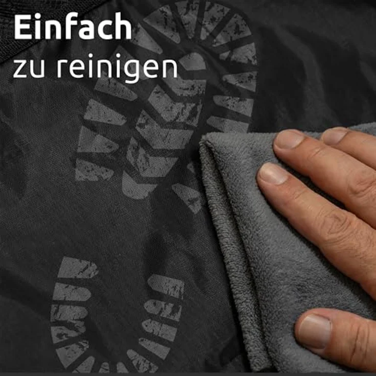 ECENCE Auto-Rückenlehnentasche 2x Rücksitz-Organizer, 50x70cm, wasserdicht, mit 2 großen Netztaschen, schwarz – Bild 7