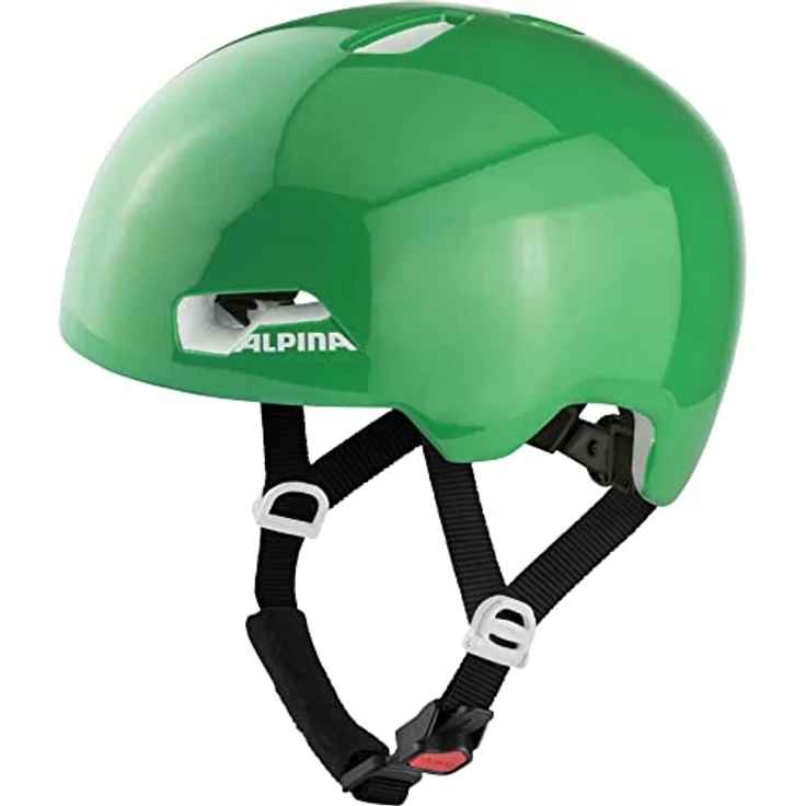ALPINA HACKNEY Kinderfahrradhelm, Leicht & Bruchfest, mit Nachrüstbarem LED, green gloss, 51-56 cm – Bild 1