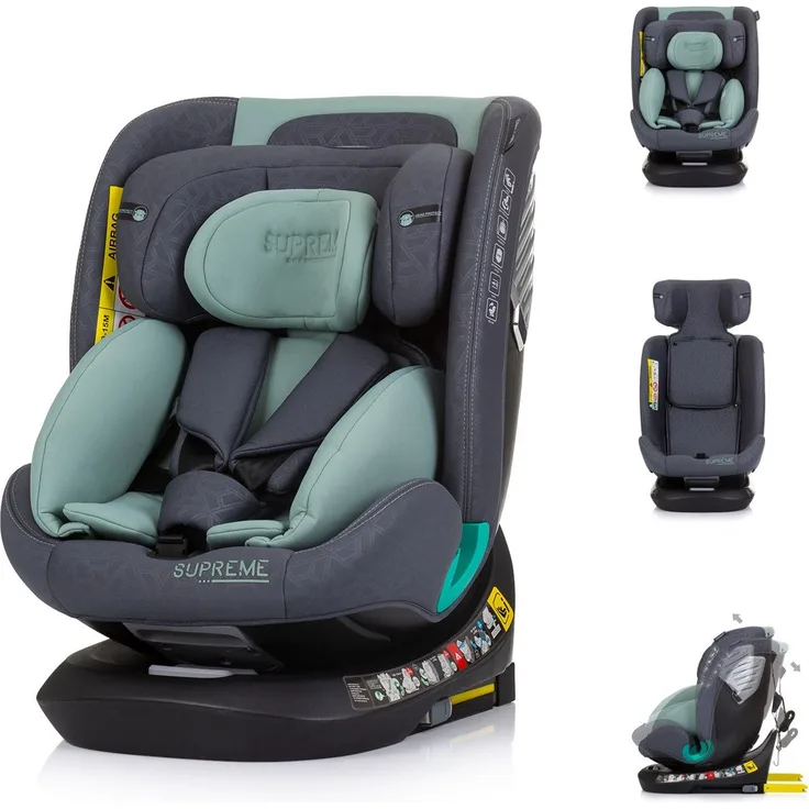 Chipolino Autokindersitz i-Size Kindersitz Supreme, 360° drehbar, Isofix, bis 36 kg, (40-150 cm) verstellbar - verschiedene Farben verfügbar