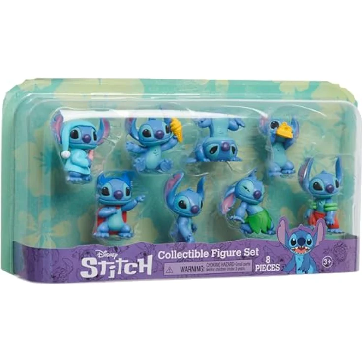 Just Play Disney Stitch Figur Set, 8 Sammelfiguren à 5 cm, blau – Bild 2