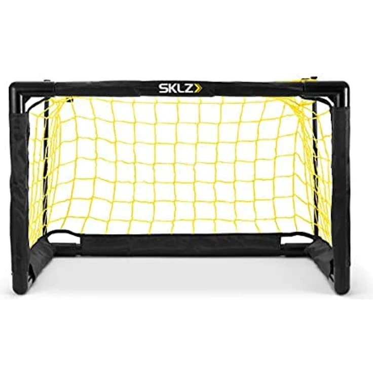 SKLZ Pro Mini-Tor, inklusive 12,7 cm weichem Ball, einfach zu montierender Rahmen, Weiß/Gelb – Bild 2
