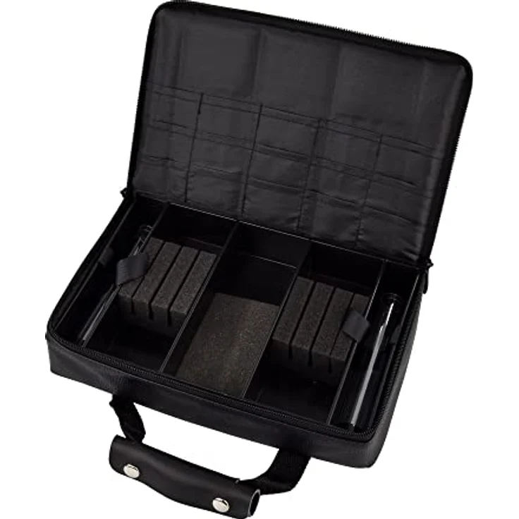Karella Darttasche Master PAK,Lederoptik, schwarz, perfekte Aufbewahrung für bis 3 Set Darts und viel Zubehör, Dartcase, Tasche für Darts – Bild 3