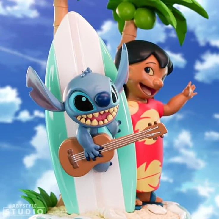 ABYstyle ABYFIG062 Action- & Sammelfigur, offiziell lizenzierte Lilo & Stitch Figur mit Surfbrett und Ukulele, bunt – Bild 5
