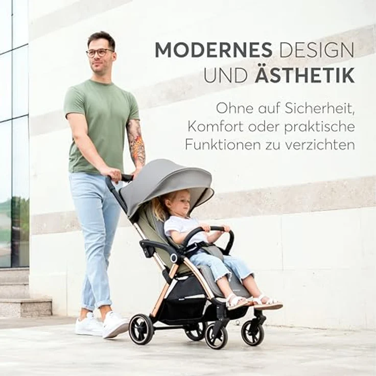 Kikkaboo Kinder-Buggy Kinderwagen, Buggy Eden 22 kg, Federung Regenschutz zusammenklappbar – Bild 9