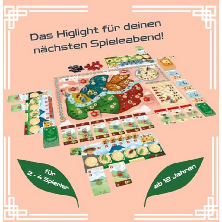 HUCH! Tea Garden, Strategisches Teeanbau-Abenteuer für 2-4 Spieler ab 12 Jahren, Familiengesellschaftsspiel – Bild 3