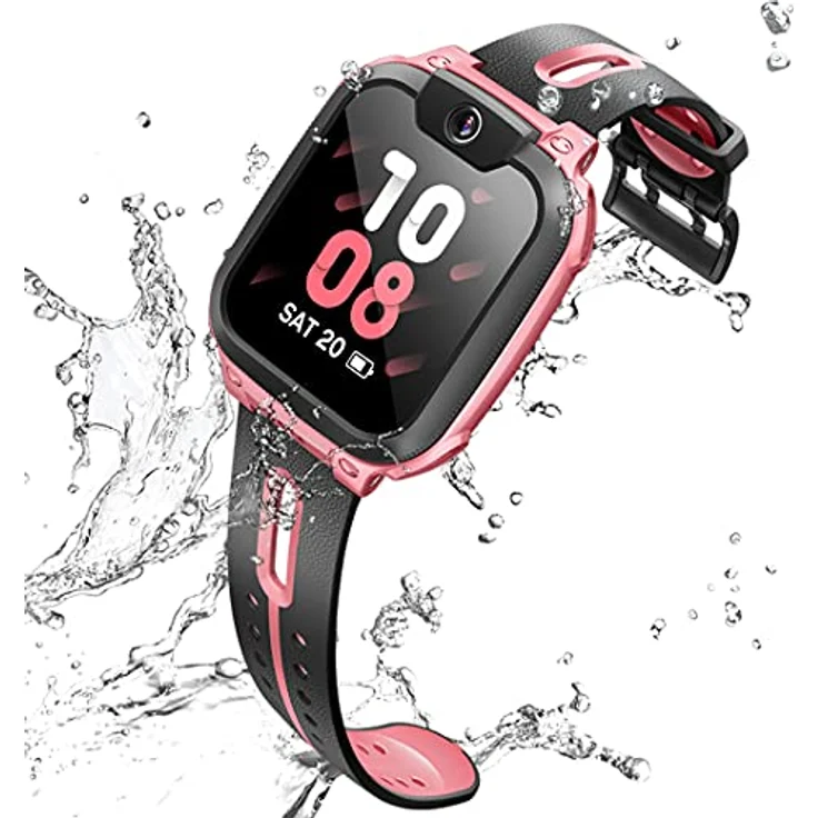 imoo Watch Phone Z1 Kinder-Smartwatch, 4G Kinder-Smartwatch-Telefon mit langanhaltendem Video-und Telefonanruf, Kinder-GPS-Uhr mit Echtzeit-Ortung und Wasserdichtigkeit IPX8 (Rosa) – Bild 1