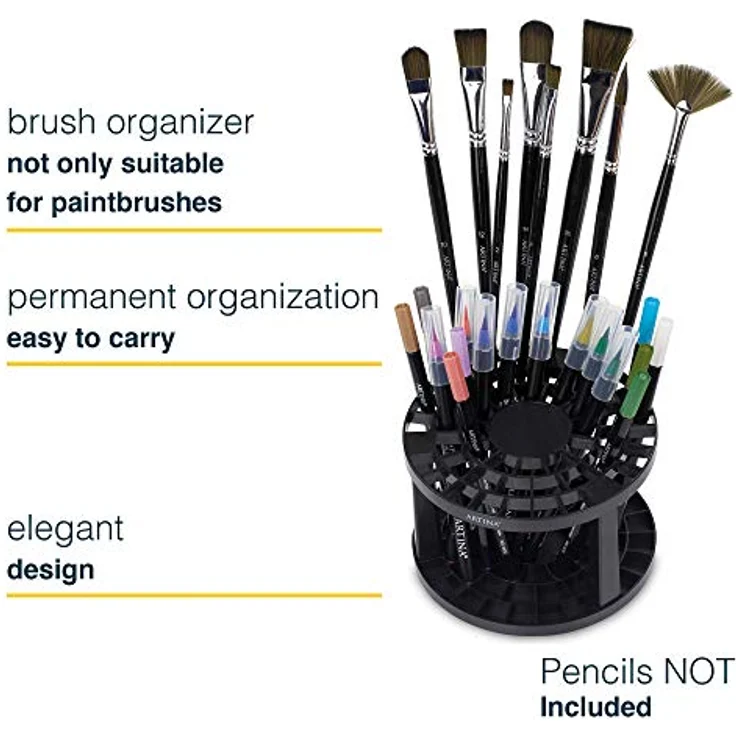 Artina Kreativset Elba, 15tlg. Malset mit Pinselwascher, Pinselhalter und Malzubehör – Bild 3