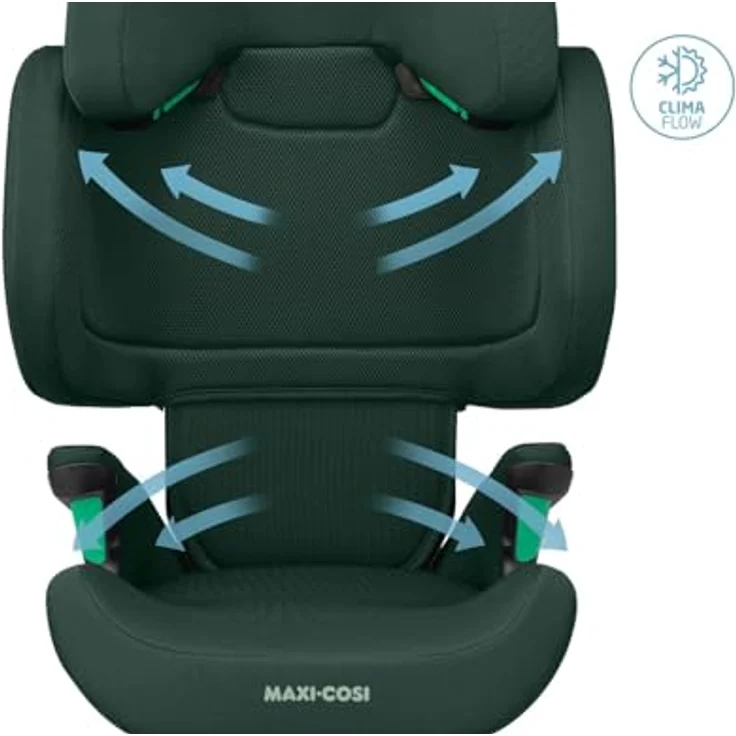 Maxi-Cosi RodiFix R i-Size, Sitzerhöhung mit hohem Rücken, ISOFIX-Kindersitz, G-CELL Seitenaufprallschutz, ClimaFlow, Authentic Green – Bild 5