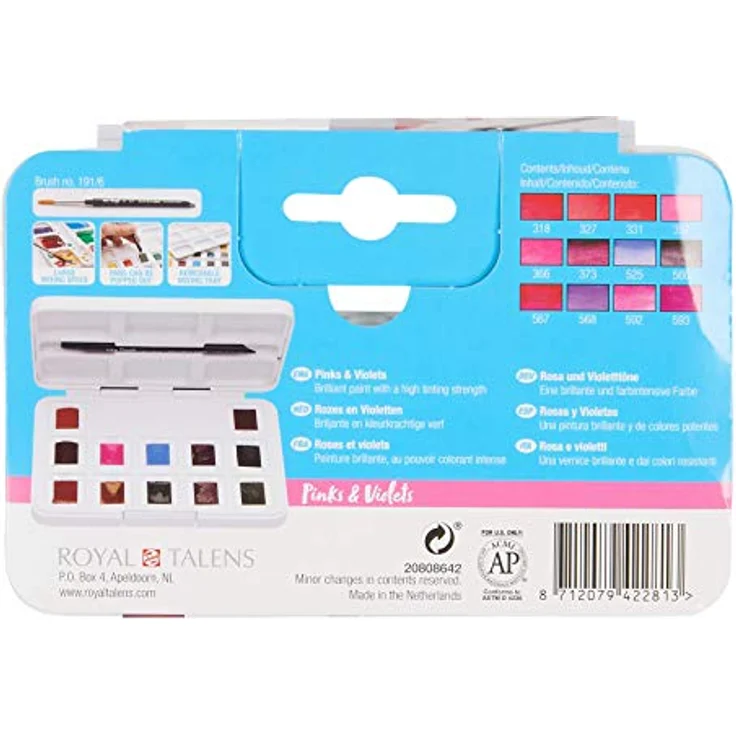 ROYAL TALENS Aquarellfarbe Van Gogh 12er Box RosaViolett – Bild 4