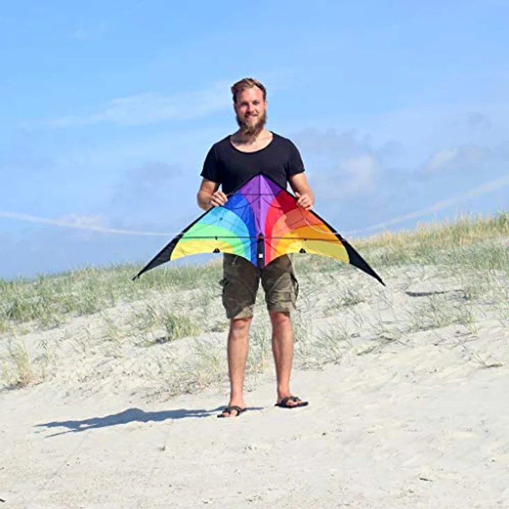 Wolkenstürmer Kinder Lenkdrachen Fancy bunt, Ready to Fly mit Glasfaser-Gestänge, Einsteigerlenkdrachen – Bild 5