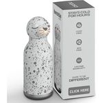 ASOBU Bestie Kindertrinkflasche, isolierte Edelstahlflasche 420ml mit Seehundkopf, auslaufsicher & BPA-frei