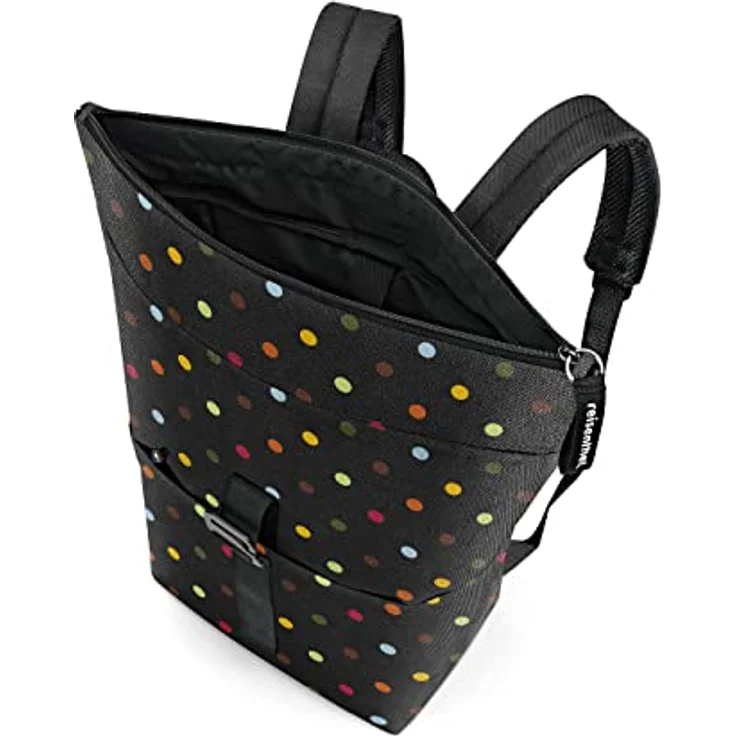 Reisenthel rolltop backpack - urbaner und stylischer Rucksack, modernes Design, geräumiger Rucksack für Freizeit, Arbeitsweg und City-Trip, Farbe:dots – Bild 2