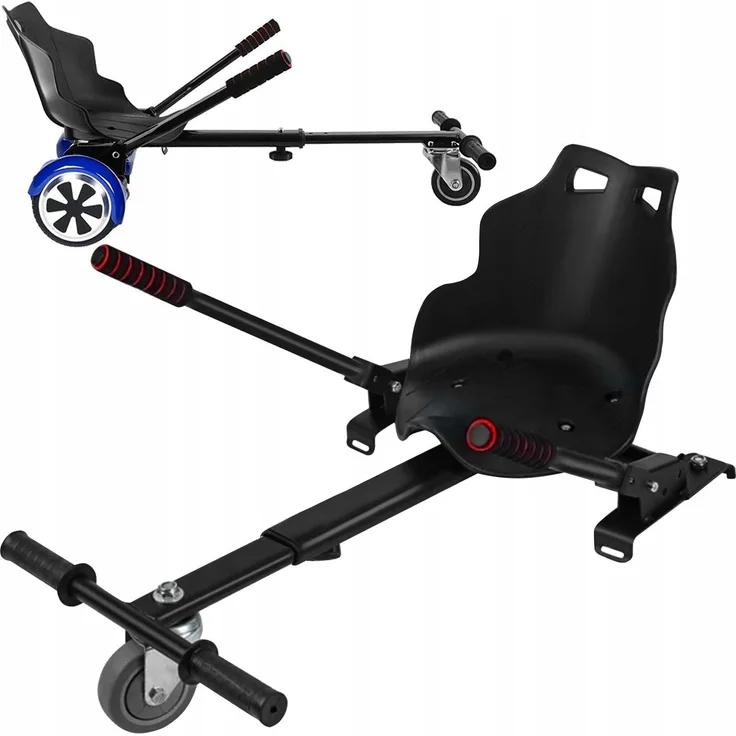 Redfink Go-Kart Overlay Gokart für Hoverboard Kartsitz, Kompatibel mit HoverBoard, Schwarz