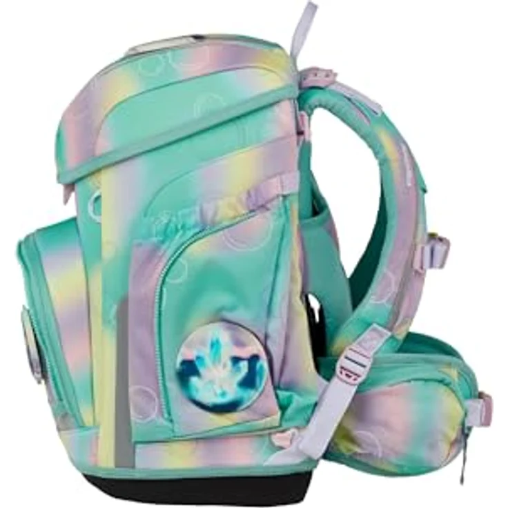 ergobag cubo Set, ergonomischer Schulranzen 5-teilig, grau, für 1. Klasse Grundschule, höhenverstellbar, wasserabweisend, inkl. Sportbeutel und 22-tlg. Federmäppchen – Bild 4