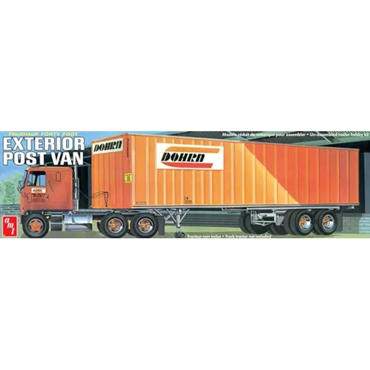 AMT 1/25 40' Fruehauf Exterior Post Trailer Dohrn, Maßstabsgetreuer Modellbausatz für Fahrzeugliebhaber