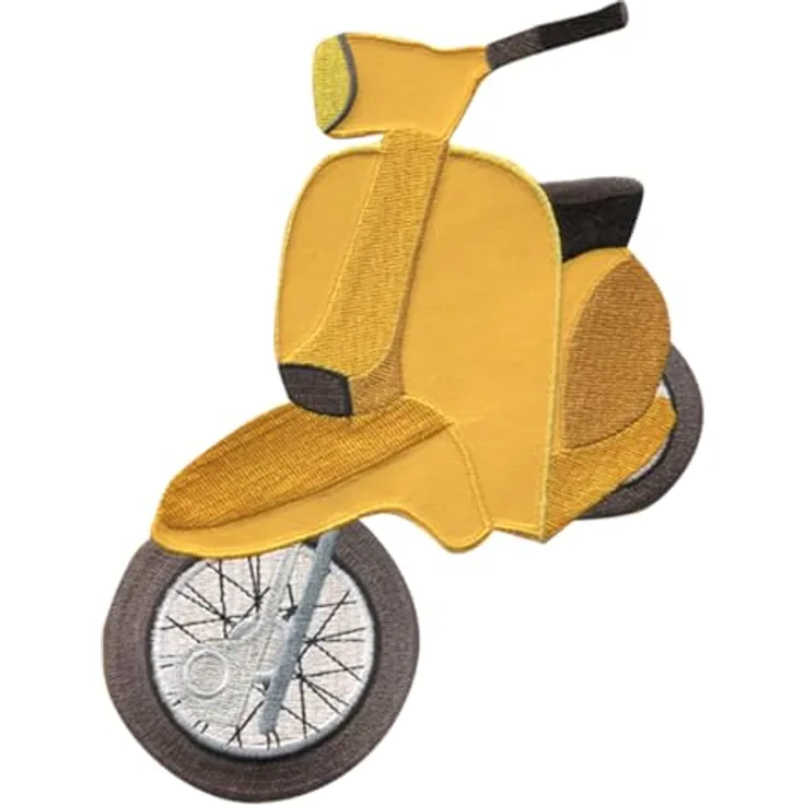 Catch the Patch Roller Scooter Motorrad Aufnäher, 16 x 17 cm, zum Aufbügeln & Aufnähen für Jacken, Rucksäcke, Shirts & Cosplay - Hochwertige Patches für DIY-Fans, Made in Germany