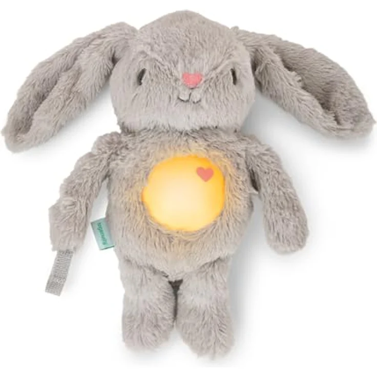 Ingenuity Sylvi Cuddle Pal, Baby Beruhiger mit Schrei-Aktivierung, 10 Beruhigende Melodien, Plüsch Hase, ab 0+ Monaten, mit leuchtendem Bauch in 5 Farben – Bild 1
