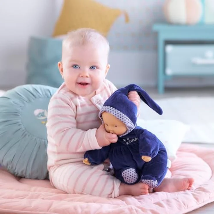 Corolle Babypuppe Babipouce Marine Rêves d'Étoiles, Kuschelpuppe 28cm mit Vanilleduft, blau, waschbar – Bild 6