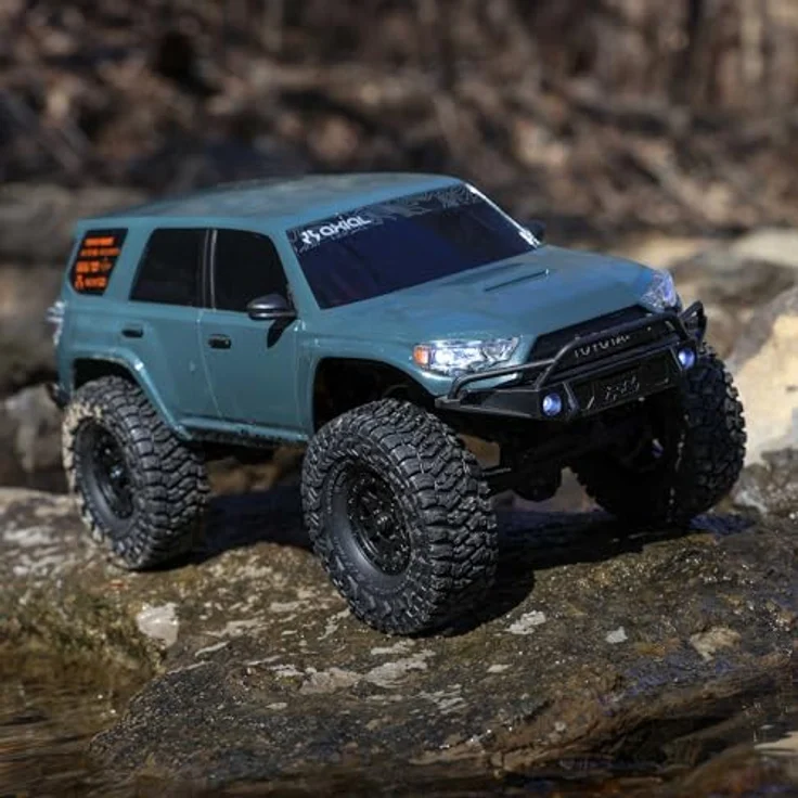 Axial SCX24 Toyota 4Runner 1/24 4WD RTR, offizieller Micro-Crawler mit Spektrum SLT2, 350 mAh LiPo Akku & USB-Ladegerät, Grau – Bild 2