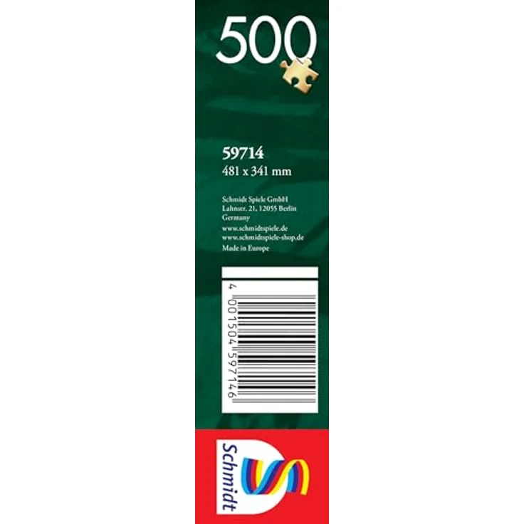 Schmidt Spiele 59714 Wolf und Elfe, 500 Teile Puzzle, Premium-Qualität mit Puzzlemaßen 48,1 x 34,1 cm – Bild 2