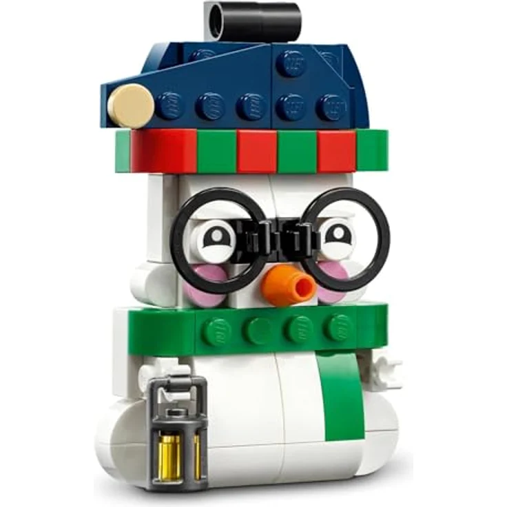 LEGO Icons 40812 Deko-Schneemänner, Bauset mit 2 baubaren Figuren, Aufhängeringen und festlichen Accessoires, 168 Teile, für Kinder ab 6 Jahren – Bild 6