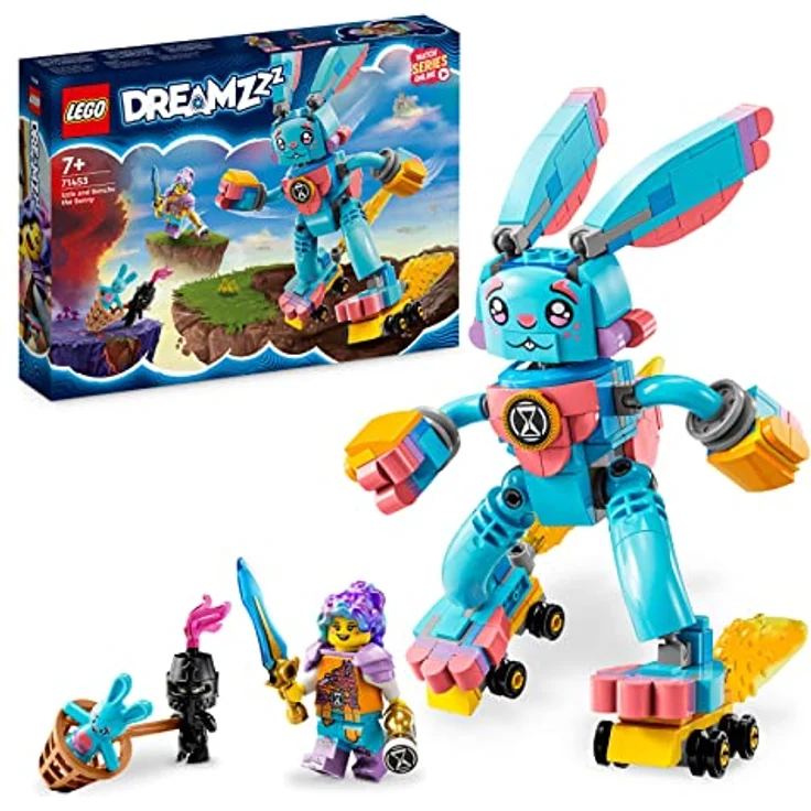 LEGO 71453 DREAMZzz Izzie und ihr Hase Bunchu Set, Baubares Kaninchen-Spielzeug mit Rollschuhen, 2 Arten für fantasievolles Spielen, basierend auf der TV-Serie, für Kinder, Mädchen, Jungen ab 7 Jahren – Bild 1