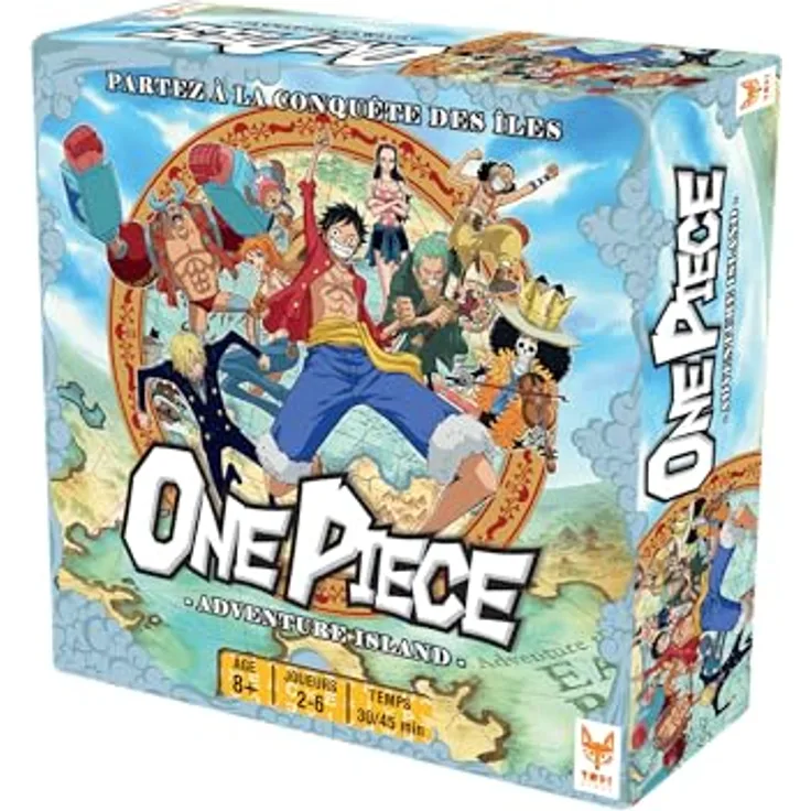 TOPI GAMES One Piece Brettspiel Adventure Island *Französische Version*, mit drei Spielmodi: Kindermodus, Geschichtsmodus, Spielmodus