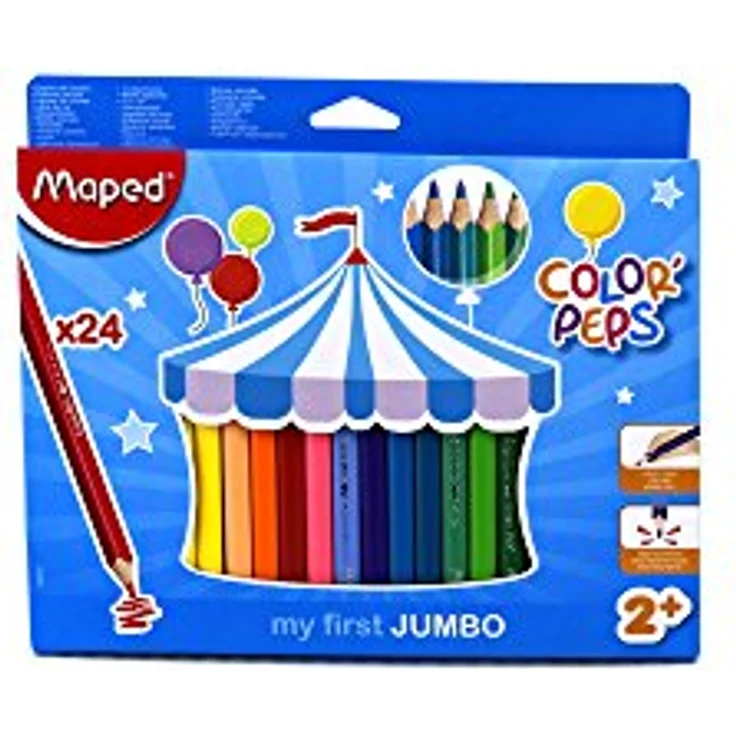 Maped 834013 my first Dreikant-Buntstift COLOR'PEPS JUMBO,24er Etui