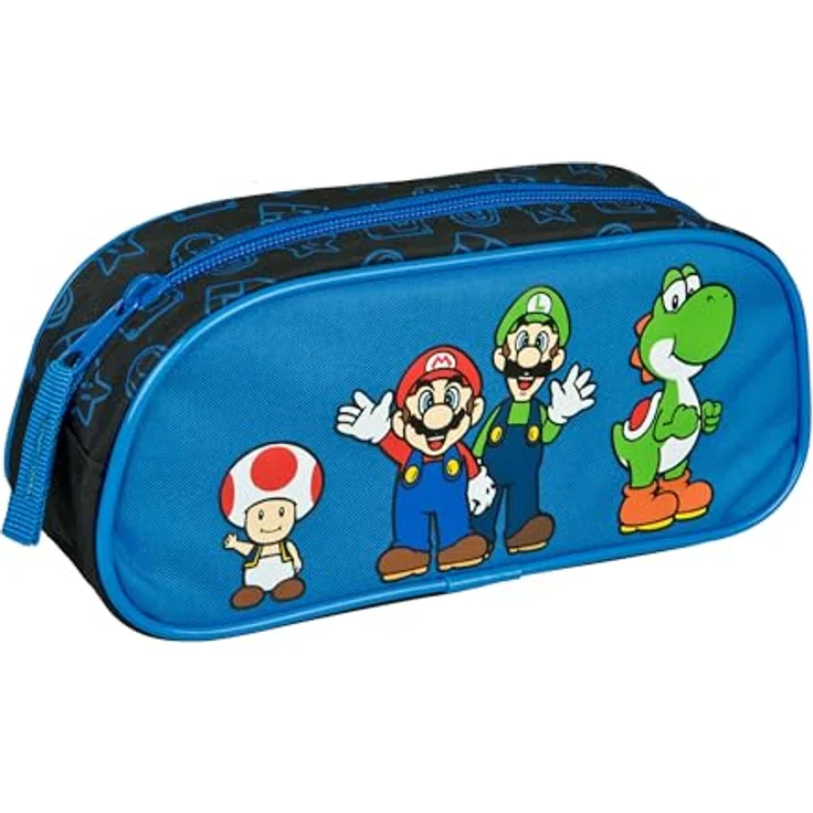 Undercover Super Mario Federmäppchen, kinderfreundliches Design, kompakt 22,5 x 9 x 9 cm, leicht 50 g, ideal für Schule und Freizeit – Bild 1