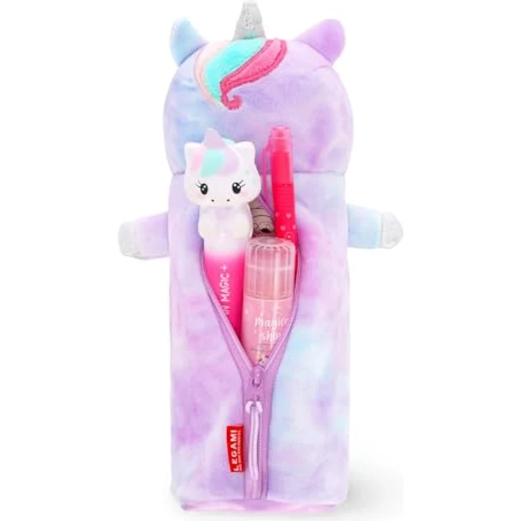 LEGAMI Super Soft Federmäppchen Unicorn, 100% Polyester mit Malvorlage, L 24,5 cm, H 24,5 cm, für Kinder ab 2 Jahren – Bild 5