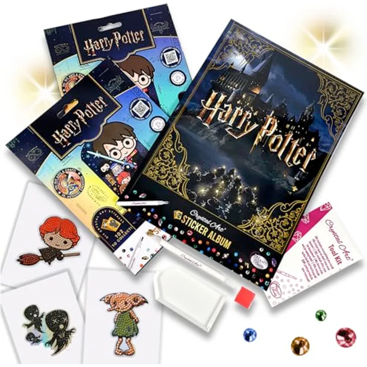 CRAFT Buddy Sticker Harry Potter - Crystal Art - Sammelalbum mit 102 Stickern und fesselnder Hogwarts-Hintergrundkunst
