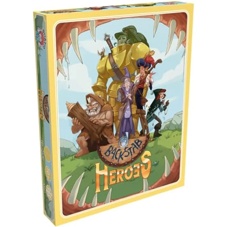 Ottavio Backstab Heroes - Chaotisches Kartenspiel für Anti-Helden, mit 110 Spielkarten, für 3-6 Spieler, gelb