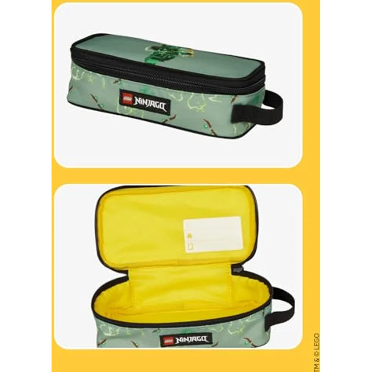 SKANDO BAGS LEGO® NINJAGO® Federmäppchen Junge Spinjitzu Master, geräumiges Faulenzer Mäppchen mit Namensschild & Tragegriff, 21 x 6 x 10 cm – für Schule & Kindergarten – Bild 5