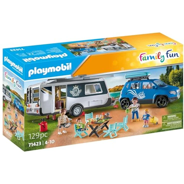 Playmobil® Konstruktions-Spielset Wohnwagen mit Auto (71423), Family & Fun, (128 St) - Preisvergleich – Bild 2