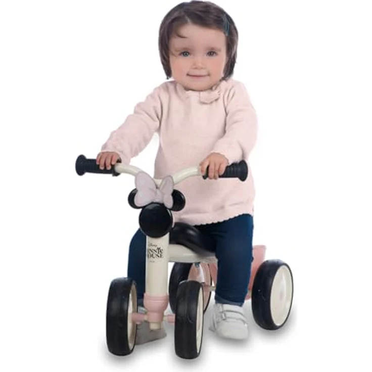 Smoby Minnie Rookie Ride-On, Retro-Laufrad im Minnie Maus Design mit vier Rädern und leisen Reifen – Bild 5