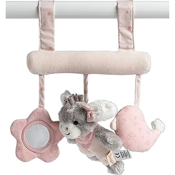 Sterntaler® Greifspielzeug Emmi Girl, Plüschspielzeug zum Aufhängen mit Rassel, Esel und Spiegelfolie – Bild 5