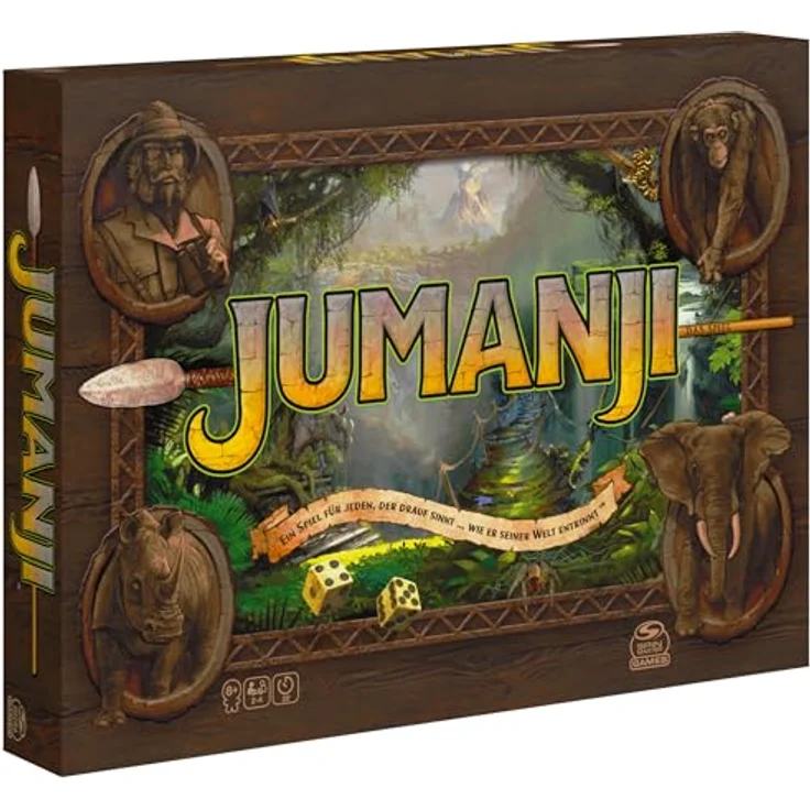 Spin Master Jumanji - deutsche Neuauflage Brettspiel, das actiongeladene Familienspiel für 2–4 mutige Abenteurer ab 8 Jahren – Bild 10