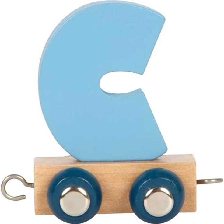 Small Foot Spielzeug-Zug Buchstabenzug C, Holz Buchstabe in blau, Made in Germany, fördert kreative Sprachentwicklung – Bild 1