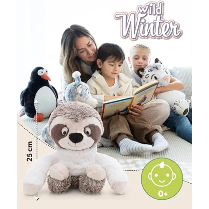 NICI Kuscheltier Izzy Icetumbler, 25cm Faultier in Beige, weiches Plüschtier aus recyceltem Material, ideal zum Kuscheln und Spielen, tolle Geschenkidee für Kinder und Erwachsene - 62417 – Bild 2